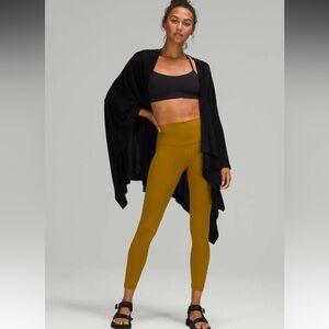 Lululemon Open Mind Wrap Viscose Silk Black NWOT O/S